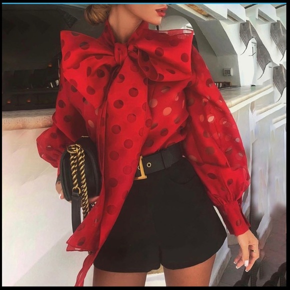 Tops - Red Dressy Shirt ❤️🥰